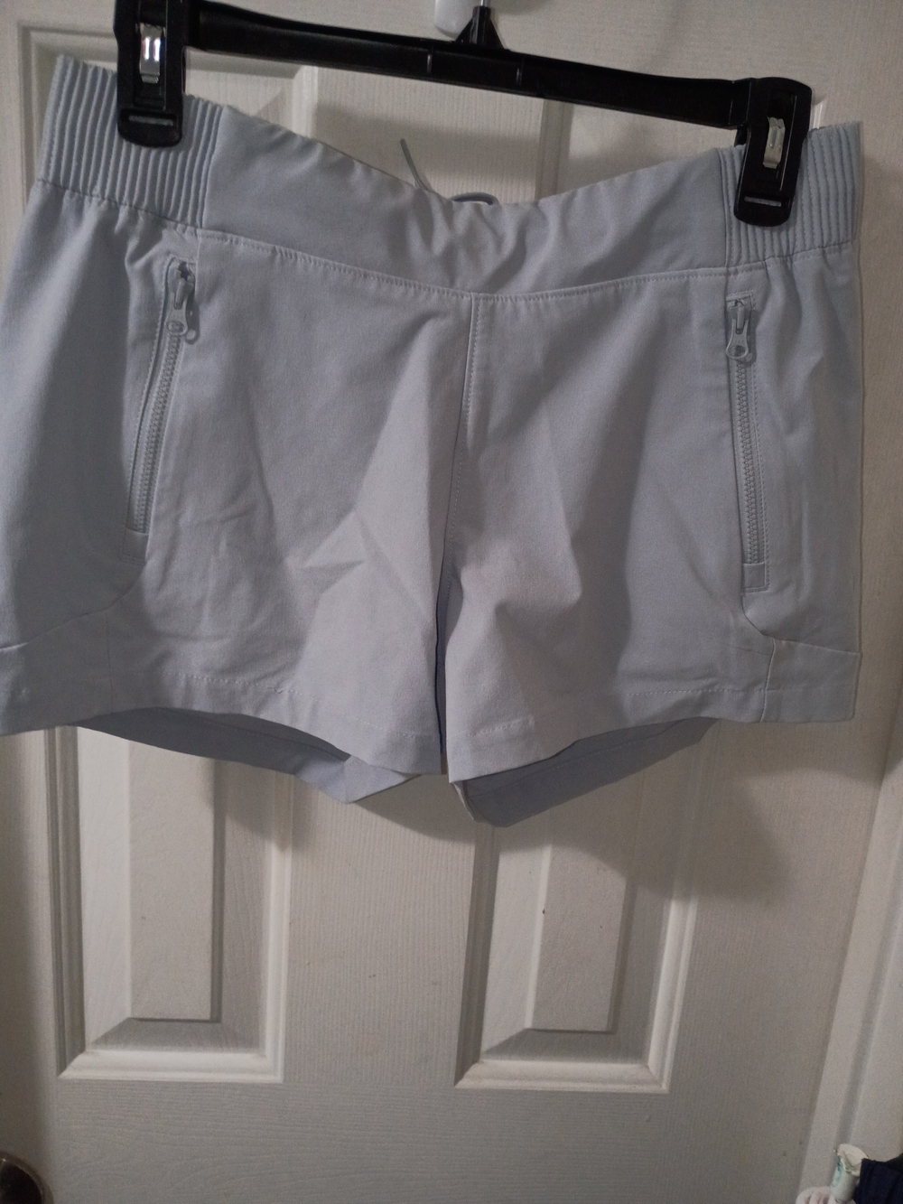 Columbia Light Blue Athletic Shorts with Zip Pockets